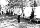 The tent camp, with M. Shalnov standing