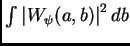 $ \int \left\vert W_{\psi}(a,b) \right\vert^2 db$
